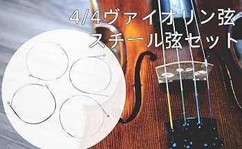 Amazon | バイオリン弦 4/4ヴァイオリン弦 スチール弦セット